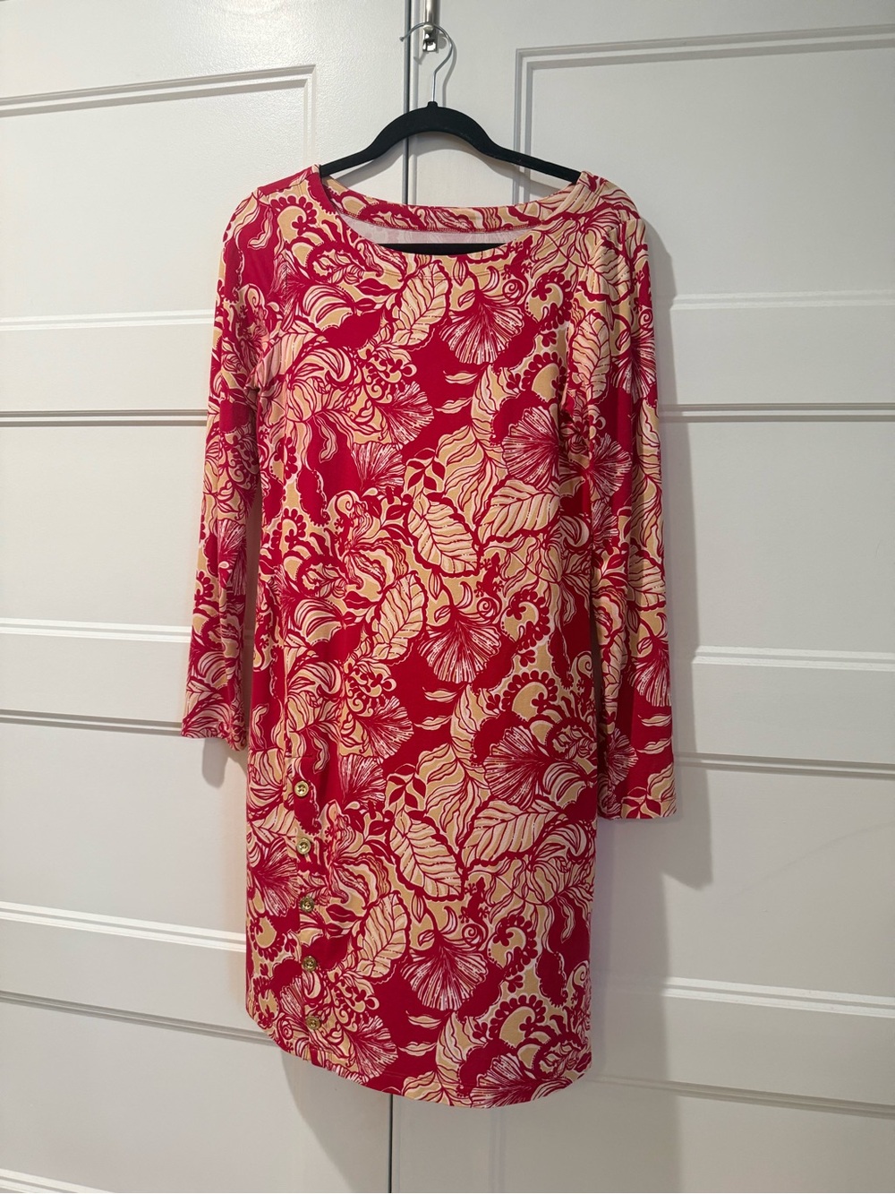 Lilly Pulitzer Maddox Poinsettia Red Island Vibes Dress Small